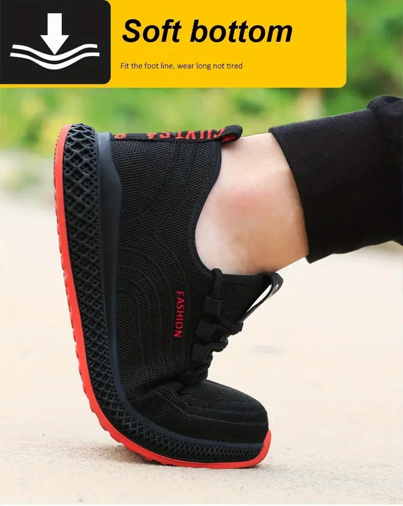 Anti-Smash Puncture-Proof Indestructible Mining Boots Steel Toe Safety Shoes Men Rubber Sole Safety Work Boots For Men Shoes