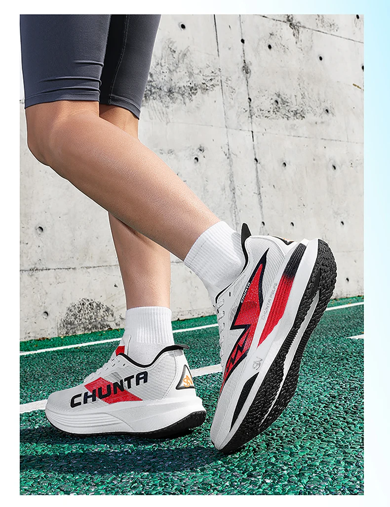Men Running Shoes Carbon Plate Speciality Marathon Sports Breathable Lightweight Women's Comfortable Leisure Chunta Sneakers