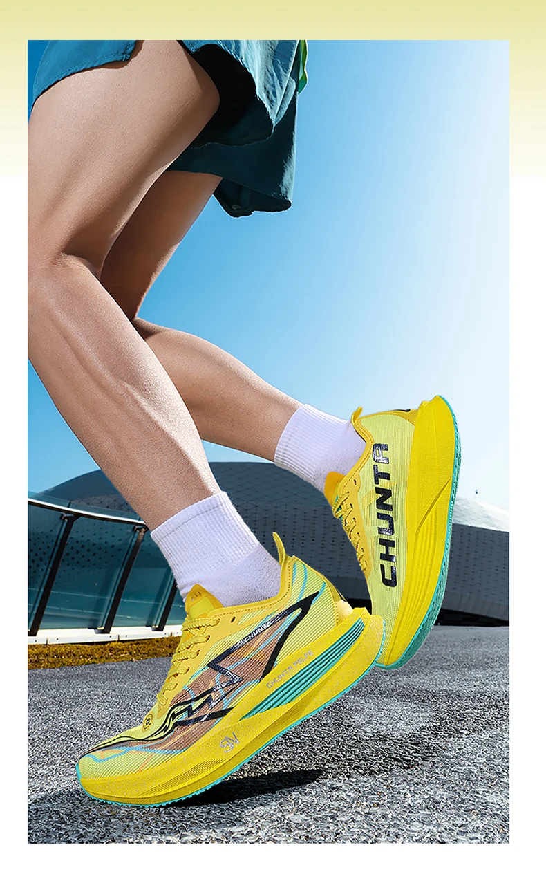 Men Running Shoes Carbon Plate Speciality Marathon Sports Breathable Lightweight Women's Comfortable Leisure Chunta Sneakers