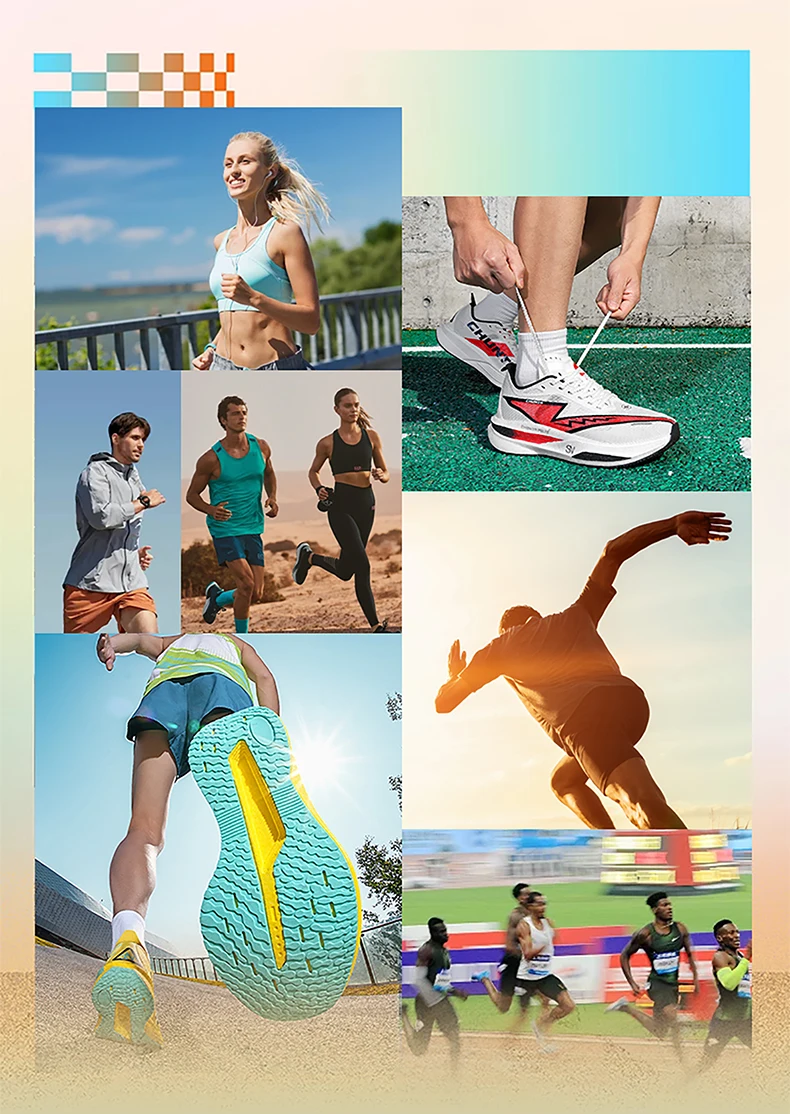 Men Running Shoes Carbon Plate Speciality Marathon Sports Breathable Lightweight Women's Comfortable Leisure Chunta Sneakers