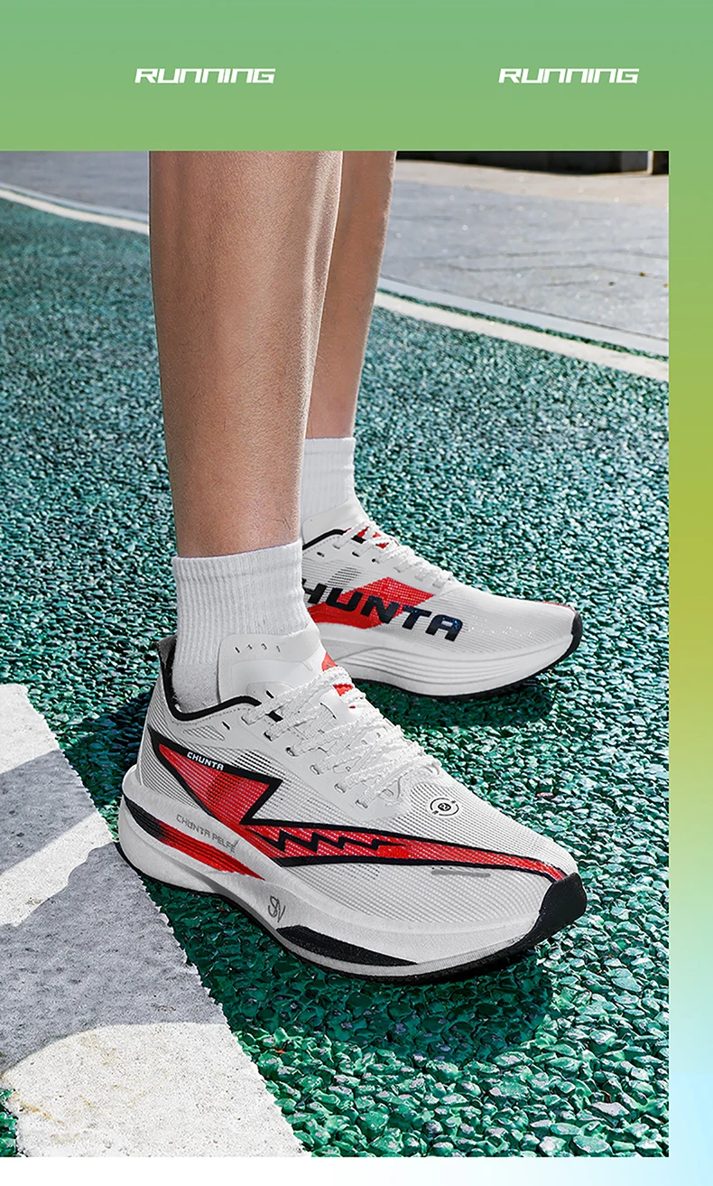 Men Running Shoes Carbon Plate Speciality Marathon Sports Breathable Lightweight Women's Comfortable Leisure Chunta Sneakers