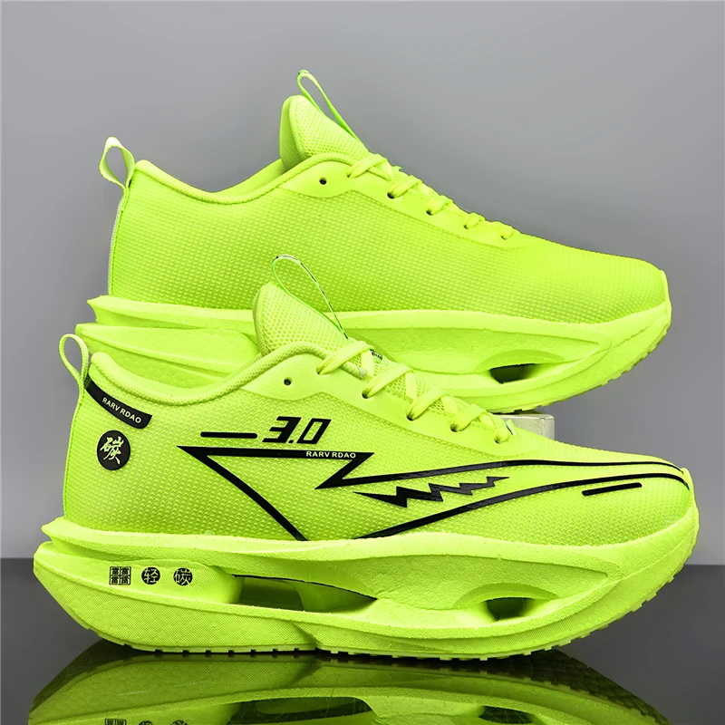 2026 Running Shoes Carbon Board Marathon Men Sports Breathable Lightweight Women's Comfy Athletic Antiskid Sneakers Casual New
