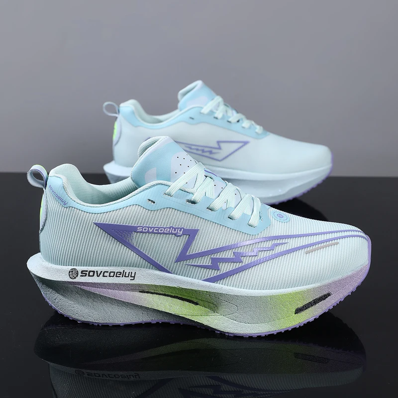 2026 Running Shoes Carbon Board Marathon Men Sports Breathable Lightweight Women's Comfy Athletic Antiskid Sneakers Casual New