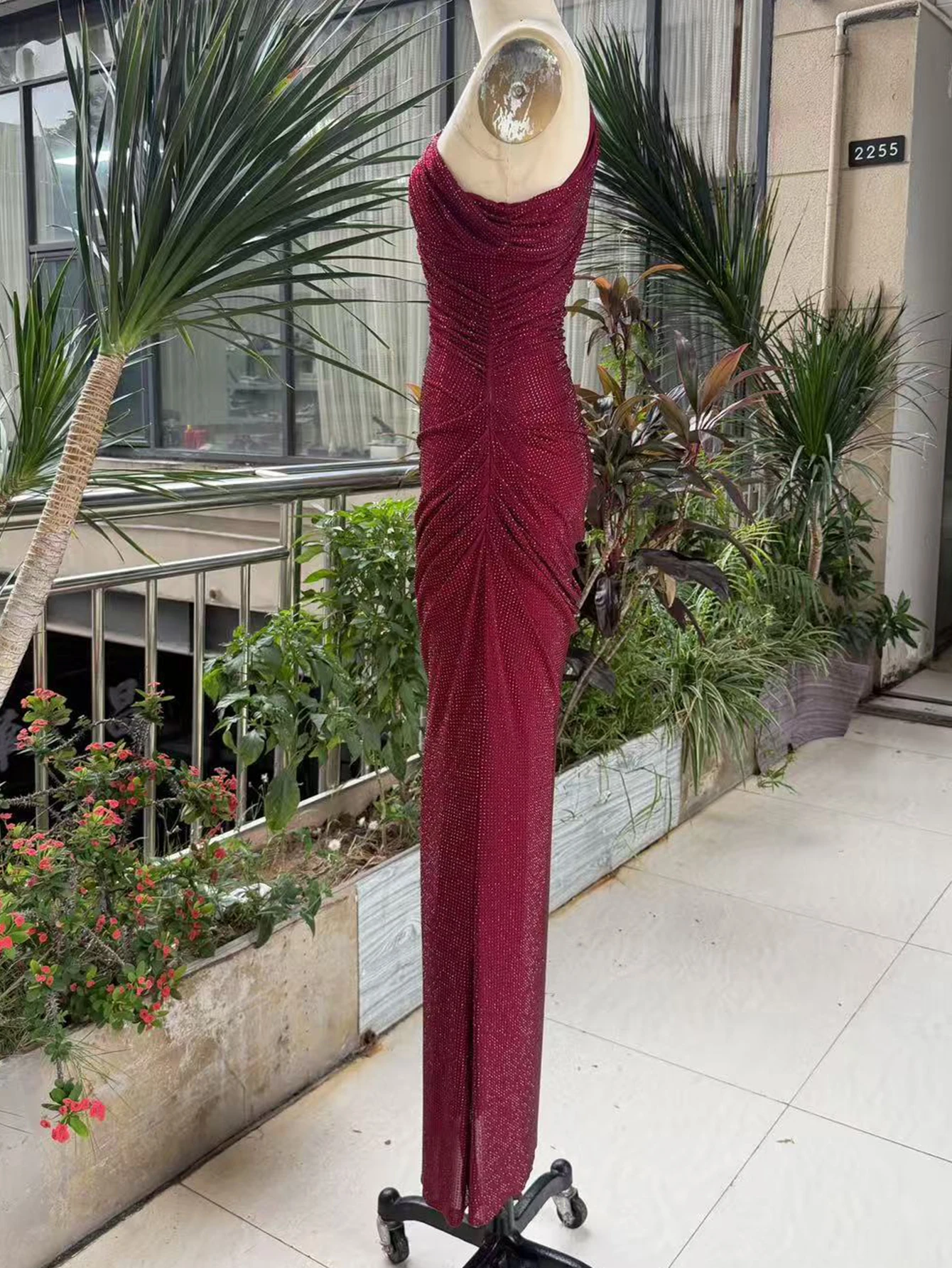 Sexy Luxury Rhinestone Party Long Dresses Women Backless Maxi Summer Dress Woman Elegant Birthday Prom Evening Dresses Vestidos