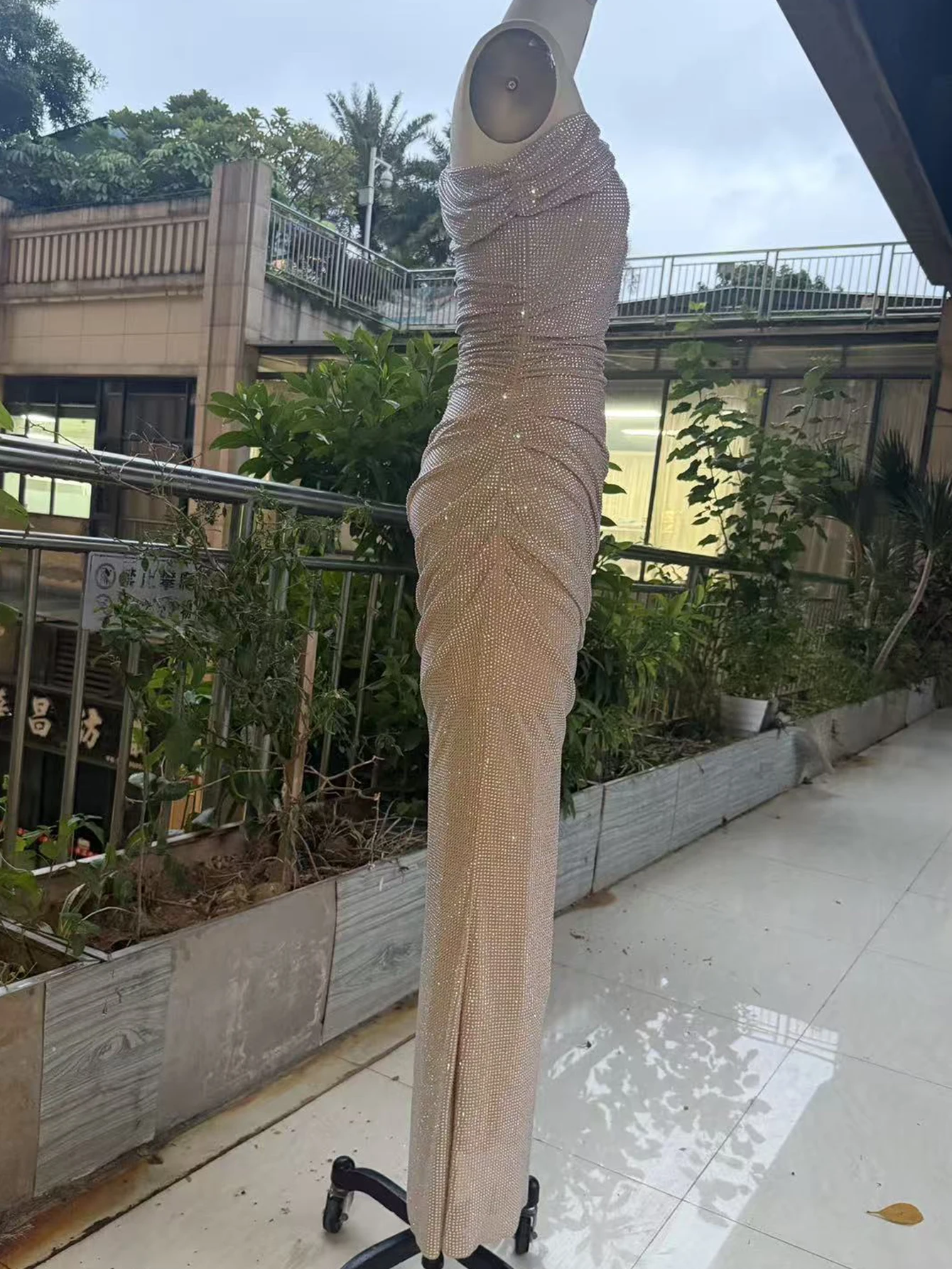 Sexy Luxury Rhinestone Party Long Dresses Women Backless Maxi Summer Dress Woman Elegant Birthday Prom Evening Dresses Vestidos