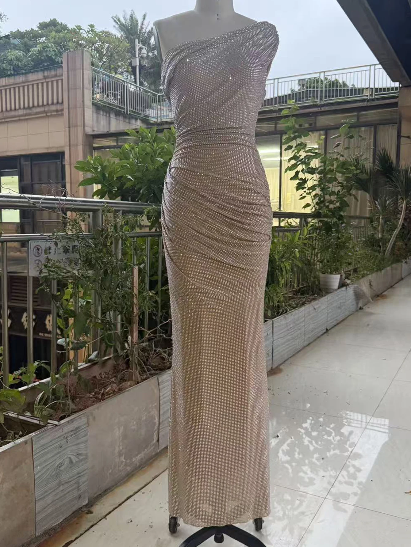 Sexy Luxury Rhinestone Party Long Dresses Women Backless Maxi Summer Dress Woman Elegant Birthday Prom Evening Dresses Vestidos