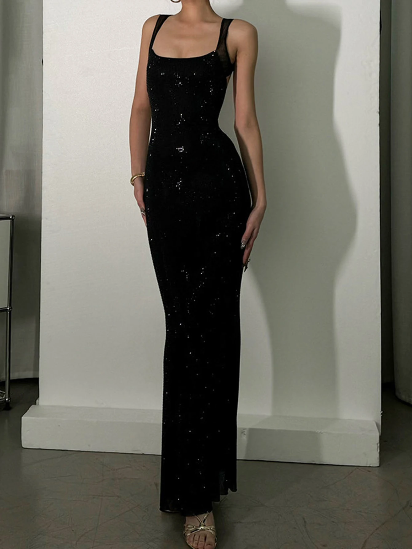 Sexy Luxury Rhinestone Party Long Dresses Women Backless Maxi Summer Dress Woman Elegant Birthday Prom Evening Dresses Vestidos