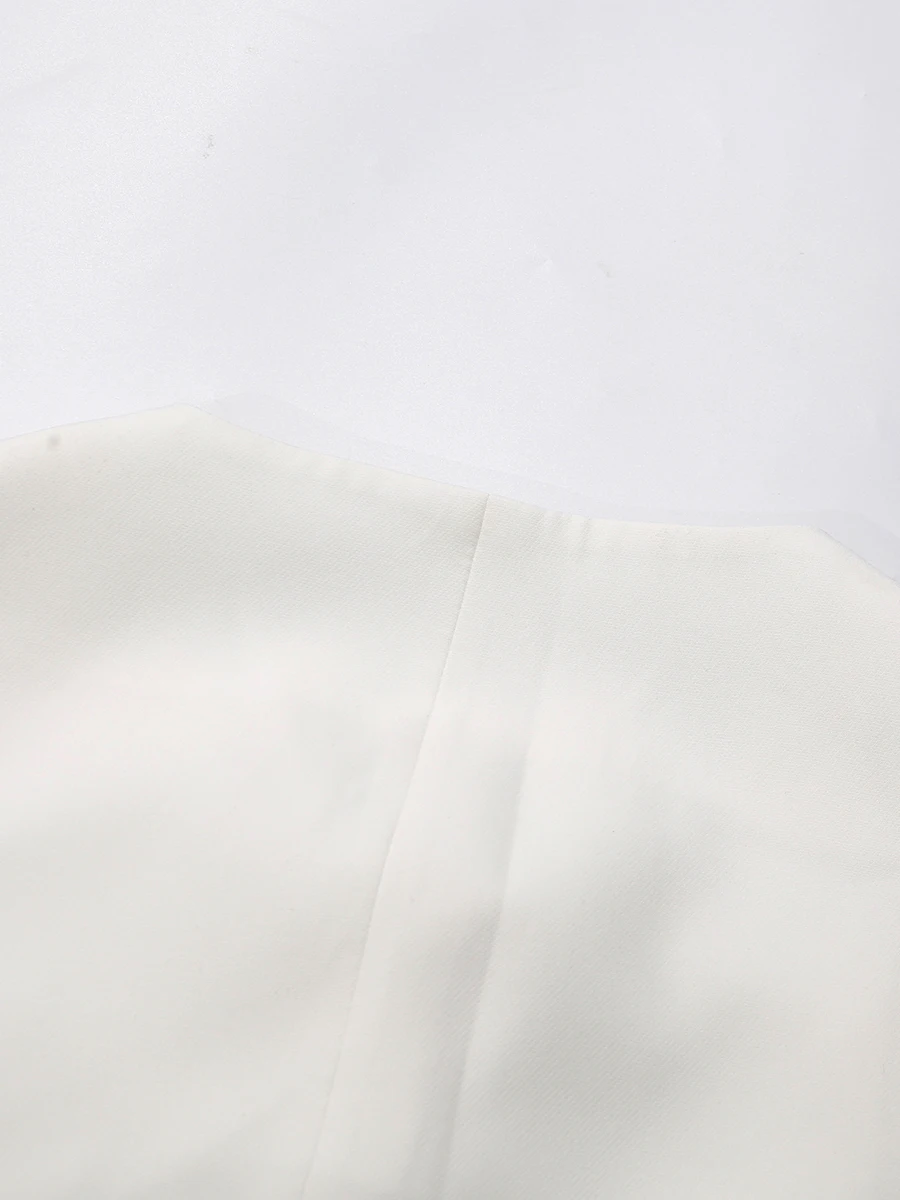 TWOTWINSTYLE Solid Spliced Button Slimming Vests For Women O Neck Sleeveless Tunic Temperament Vests Female Fashion Style New
