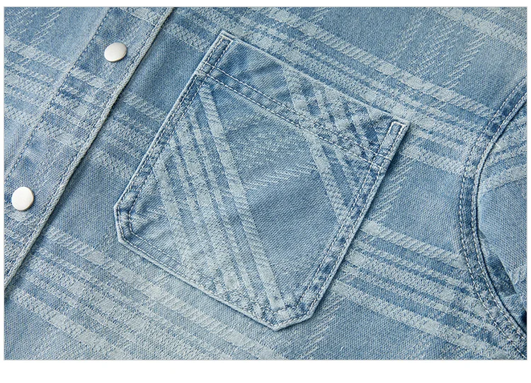 Semir Denim Shirt Women Oversize Spring 2025 New Spring Checkered Blouse Plaid Jacket