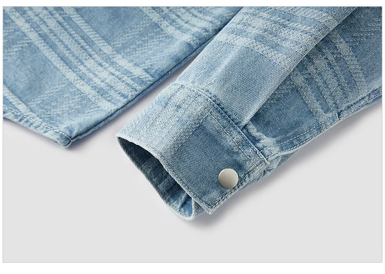 Semir Denim Shirt Women Oversize Spring 2025 New Spring Checkered Blouse Plaid Jacket