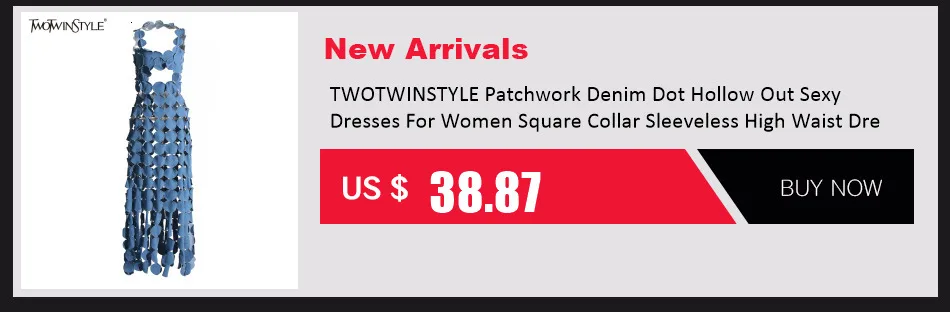 TWOTWINSTYLE Designer Mini A Line Dresses Strapless Sleeveless High Waist Spliced Ruffles Hem Elegant Slimming Dress Female New