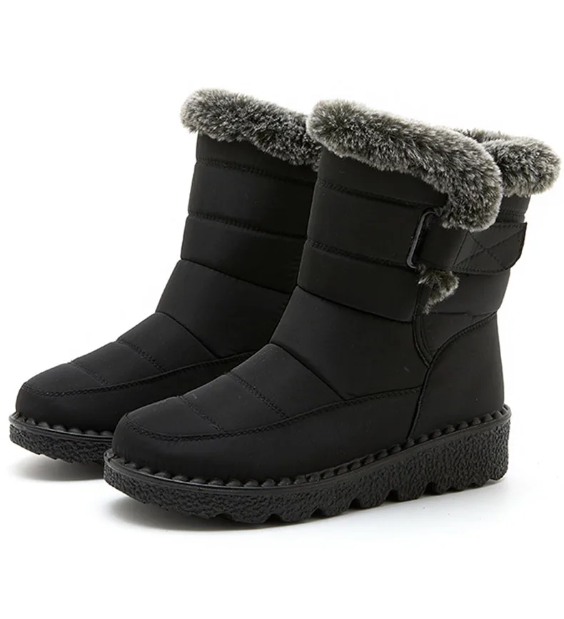 Women's Boots 2025 Trend Winter Shoes For Woman Winter Boots Ankle Low Heels Botas Mujer Waterproof Snow Boots With Fur Shoes