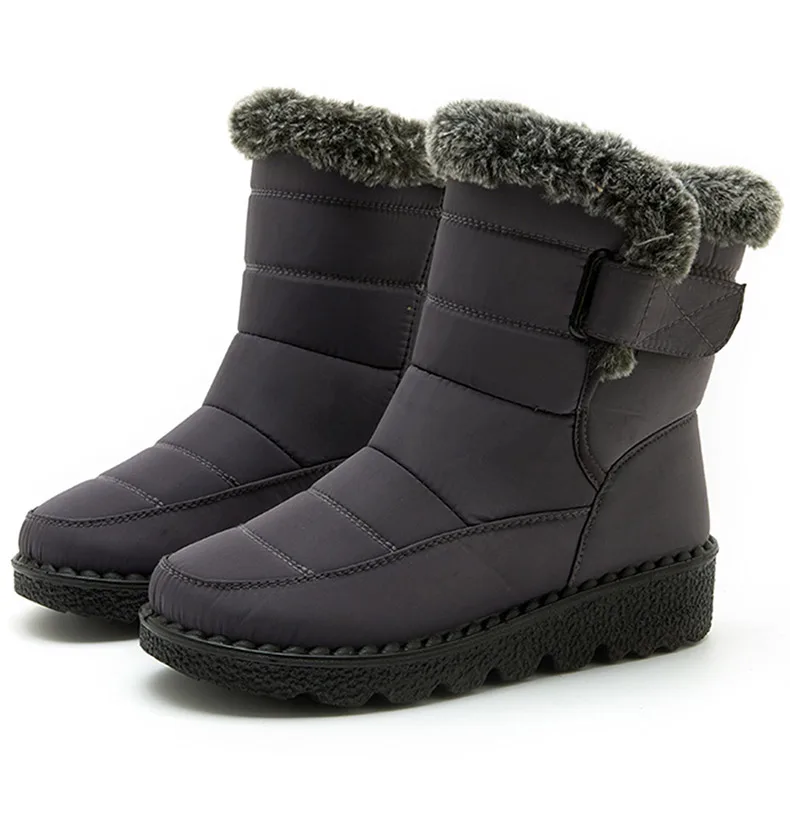 Women's Boots 2025 Trend Winter Shoes For Woman Winter Boots Ankle Low Heels Botas Mujer Waterproof Snow Boots With Fur Shoes