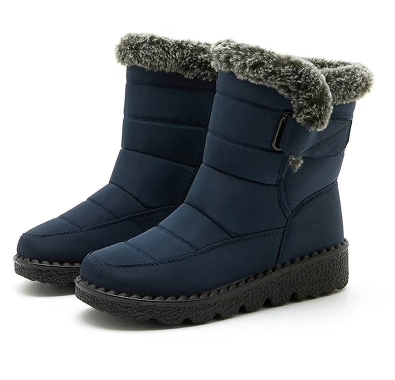 Women's Boots 2025 Trend Winter Shoes For Woman Winter Boots Ankle Low Heels Botas Mujer Waterproof Snow Boots With Fur Shoes