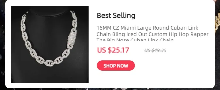 Hip Hop Jewelry 20mm Thick Cuban Link Chain Crystal Miami Gold Silver Two Color Iced Out CZ Cuban Chain Necklace