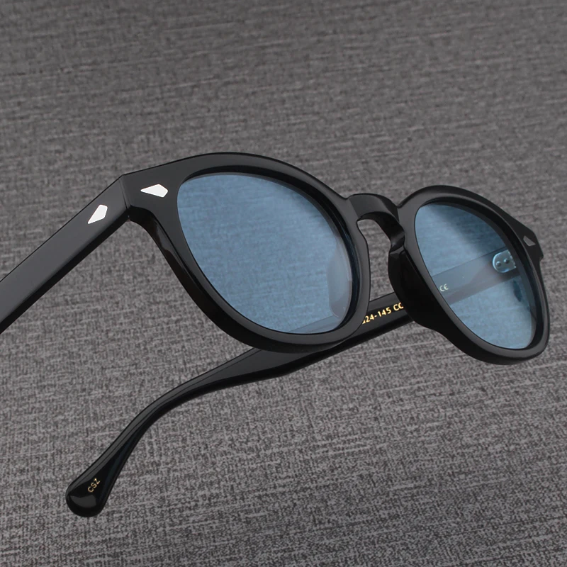 Sun Glasses Man Johnny Depp Lemtosh Polarized Sunglasses Woman Luxury Brand Vintage Acetate Frame Green Drivering Goggles