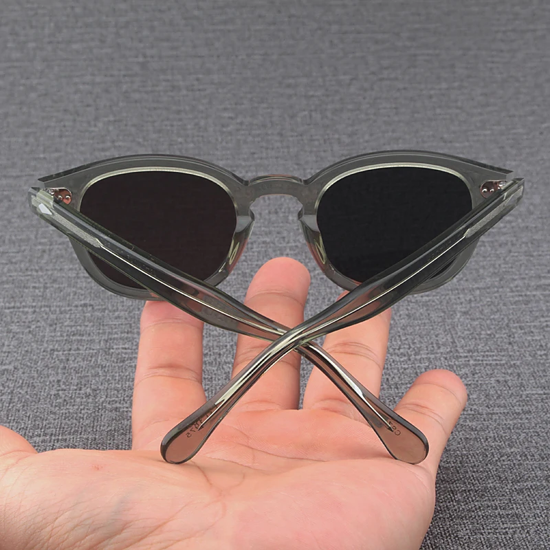 Sun Glasses Man Johnny Depp Lemtosh Polarized Sunglasses Woman Luxury Brand Vintage Acetate Frame Green Drivering Goggles
