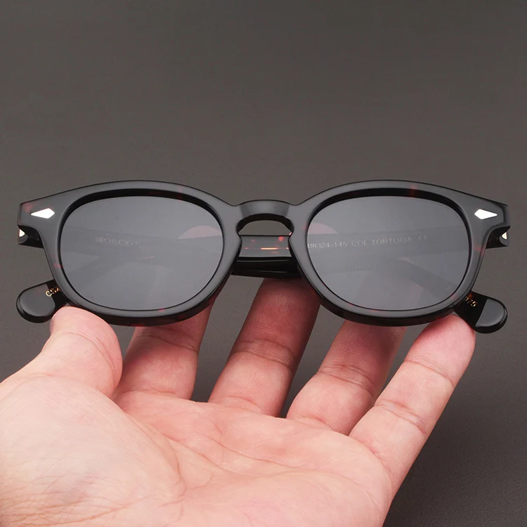 Sun Glasses Man Johnny Depp Lemtosh Polarized Sunglasses Woman Luxury Brand Vintage Acetate Frame Green Drivering Goggles