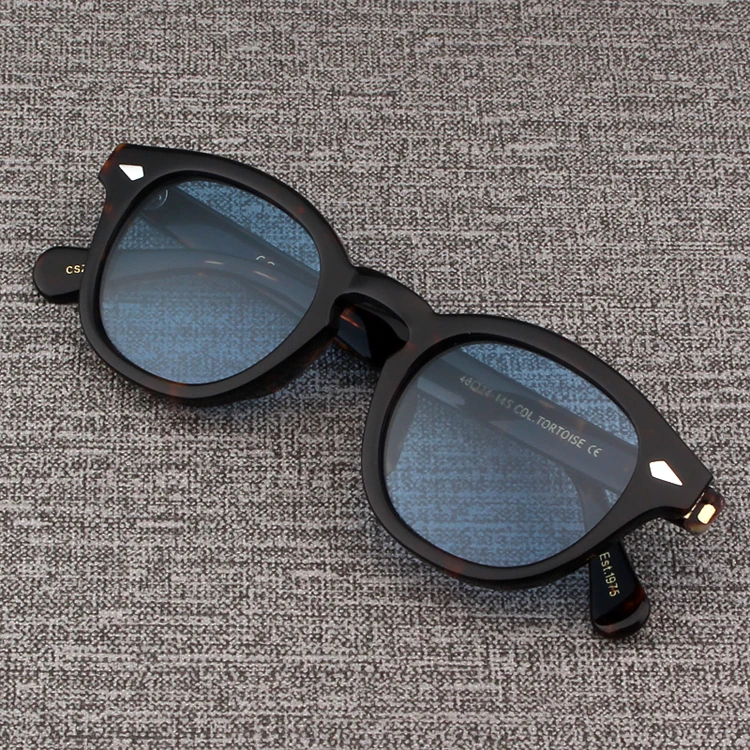 Sun Glasses Man Johnny Depp Lemtosh Polarized Sunglasses Woman Luxury Brand Vintage Acetate Frame Green Drivering Goggles