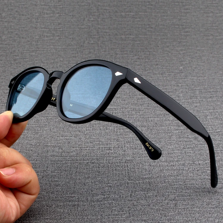 Sun Glasses Man Johnny Depp Lemtosh Polarized Sunglasses Woman Luxury Brand Vintage Acetate Frame Green Drivering Goggles