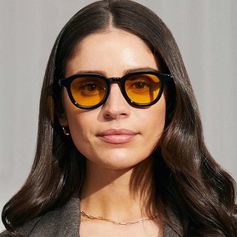 Lemtosh DAHVEN Vintage Sunglasses Women Eyewear Acetate Vintage Oval Sunglasses Polarized Men's Sunglasses Dropshipping
