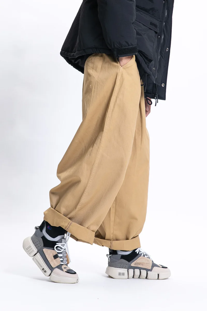 2025 Spring New Cityboy Casual Pants Japanese Loose Fashion Versatile Wide Leg Pants Solid Color Work Pants Men and Women