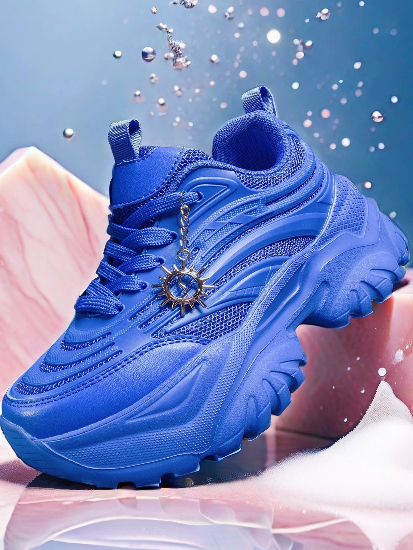 Women's Four Seasons Outdoor Sports Shoes Pure White Summer Chunky Sneakers Soft Sole Cushioned Running Shoes for Women
