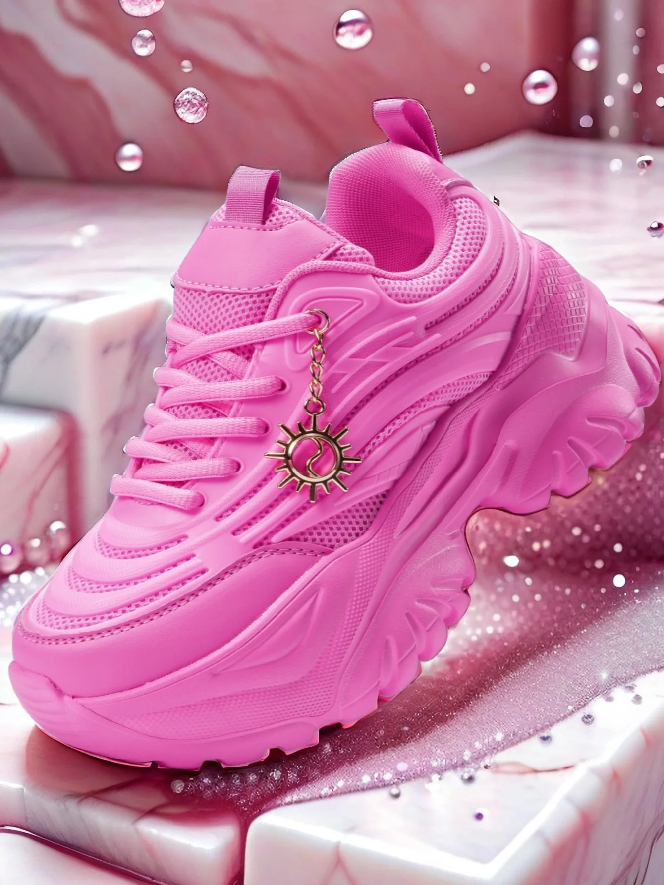 Women's Four Seasons Outdoor Sports Shoes Pure White Summer Chunky Sneakers Soft Sole Cushioned Running Shoes for Women
