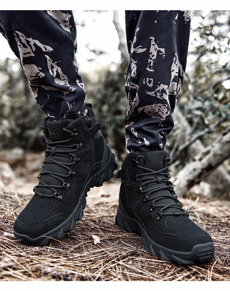 Men Tactical Boots Male Army Shoes Waterproof Military Outdoor Women Unisex High Quality Training Ultrallight Camping Safety