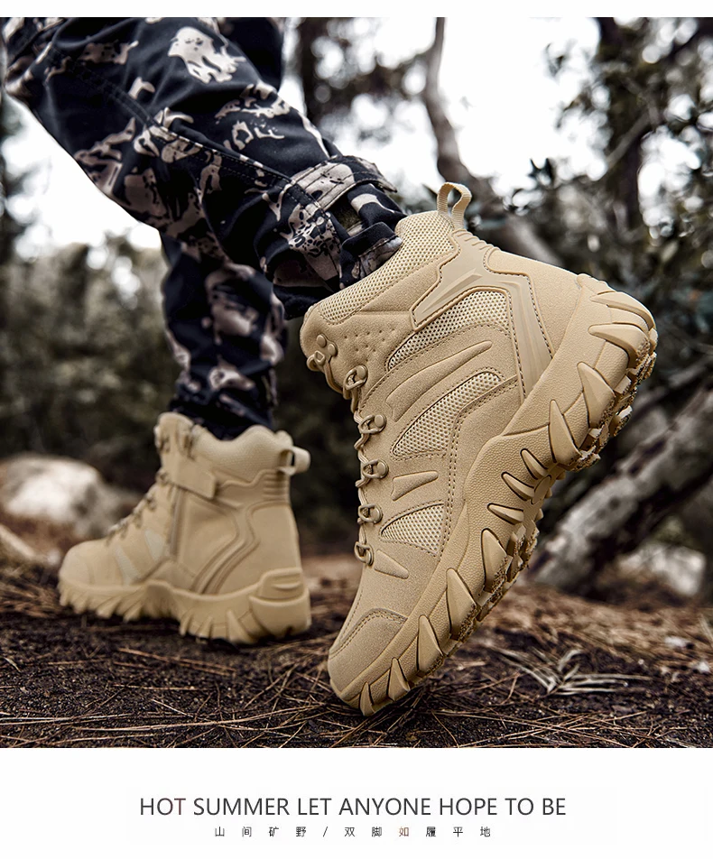 Men Tactical Boots Male Army Shoes Waterproof Military Outdoor Women Unisex High Quality Training Ultrallight Camping Safety
