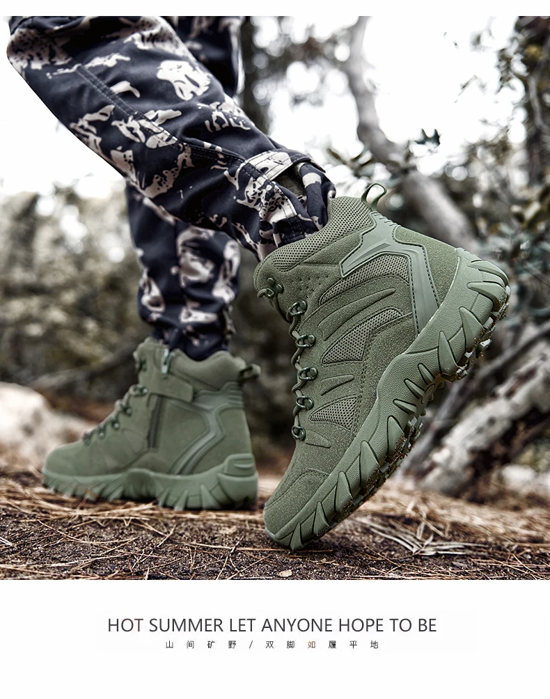 Men Tactical Boots Male Army Shoes Waterproof Military Outdoor Women Unisex High Quality Training Ultrallight Camping Safety