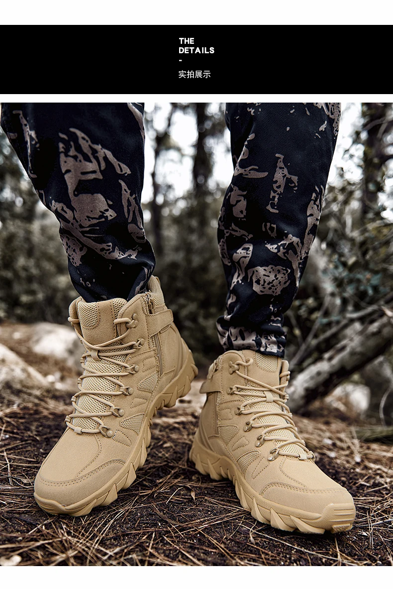 Men Tactical Boots Male Army Shoes Waterproof Military Outdoor Women Unisex High Quality Training Ultrallight Camping Safety