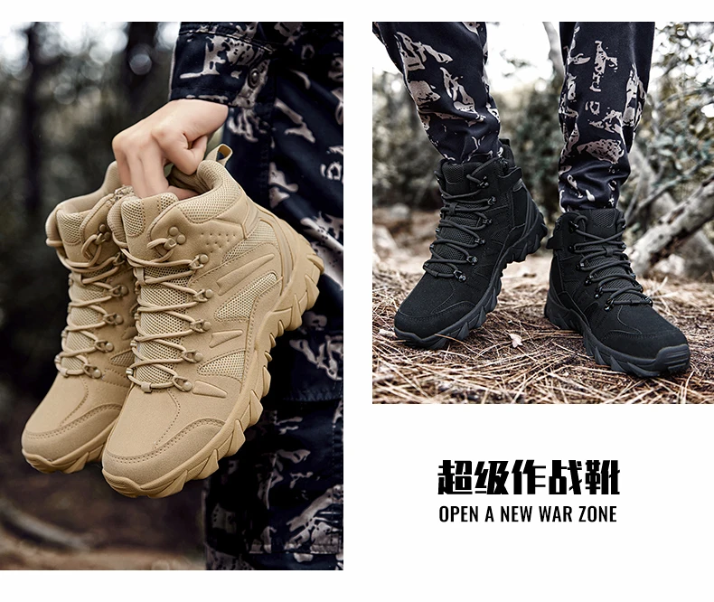 Men Tactical Boots Male Army Shoes Waterproof Military Outdoor Women Unisex High Quality Training Ultrallight Camping Safety