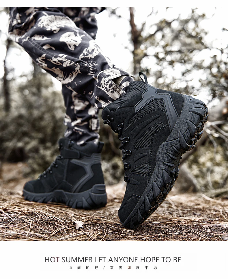 Men Tactical Boots Male Army Shoes Waterproof Military Outdoor Women Unisex High Quality Training Ultrallight Camping Safety