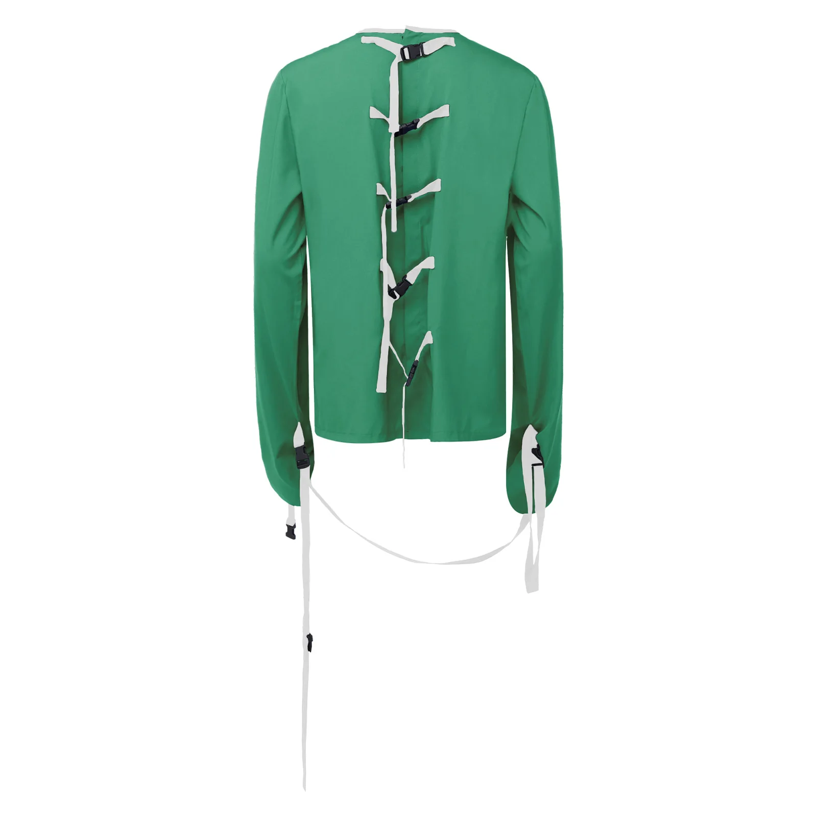 Adult Upper Limb Protective Tops Manic Patients Nursing Safety Restraint Clothes Long Sleeve Back Buckles Securing Strap T-shirt