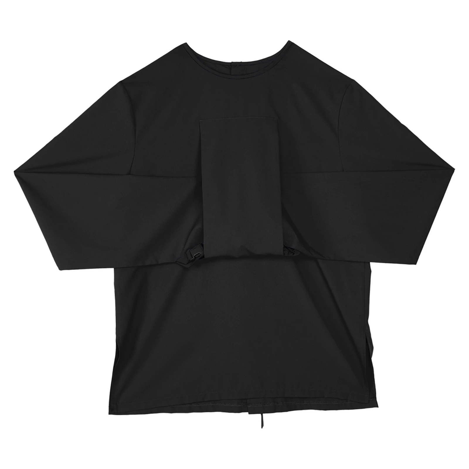 Adult Upper Limb Protective Tops Manic Patients Nursing Safety Restraint Clothes Long Sleeve Back Buckles Securing Strap T-shirt