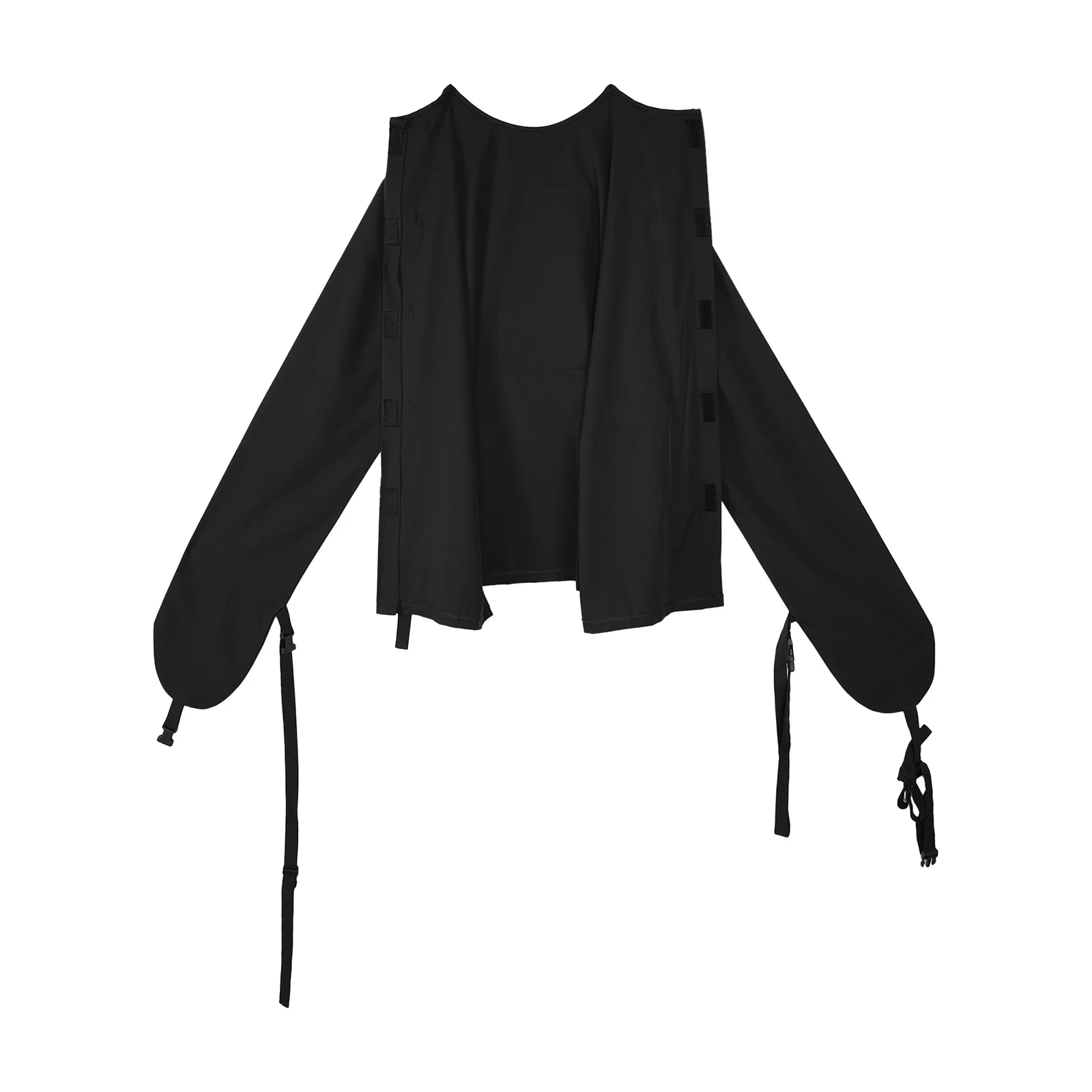 Adult Upper Limb Protective Tops Manic Patients Nursing Safety Restraint Clothes Long Sleeve Back Buckles Securing Strap T-shirt