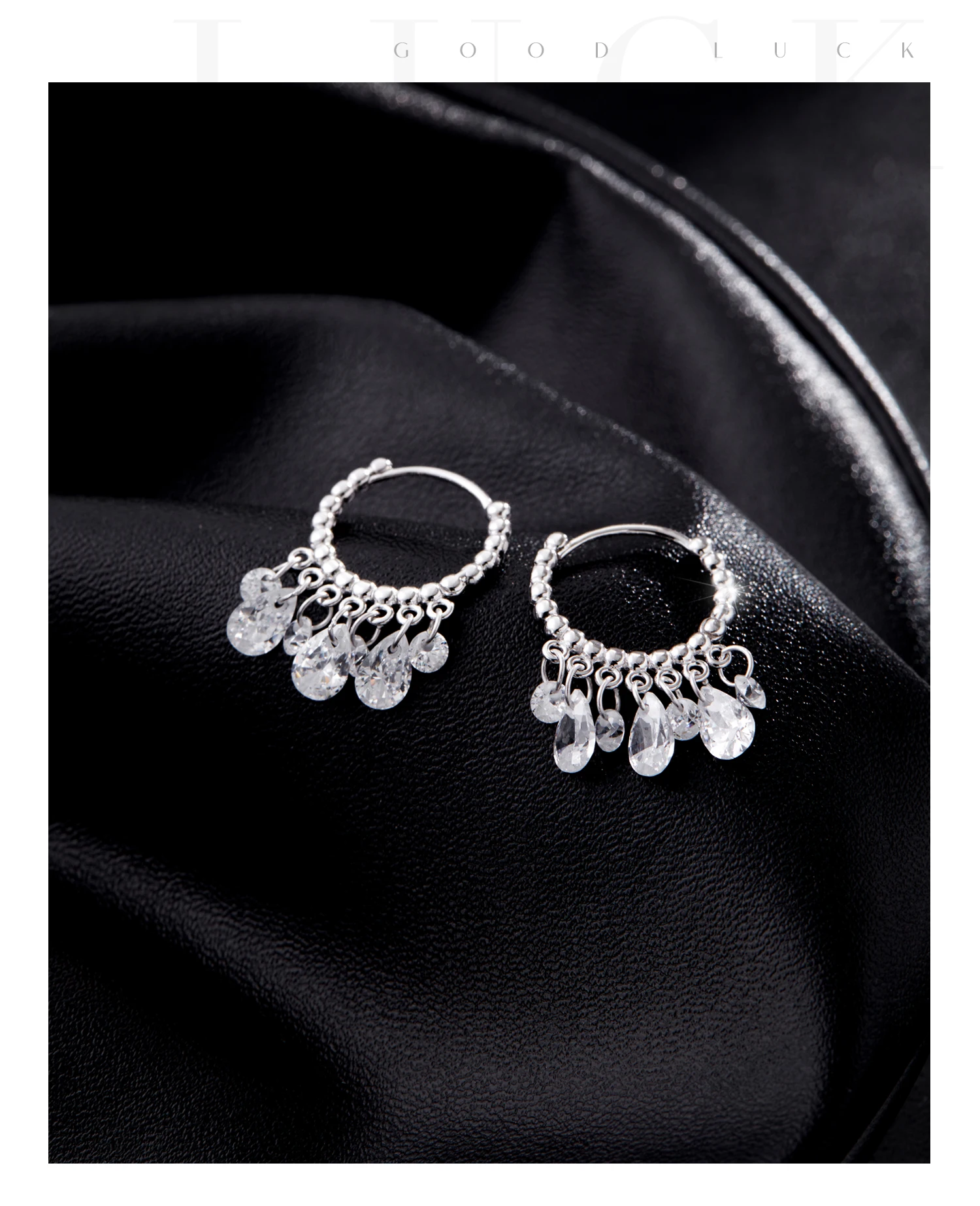 MODIAN 925 Sterling Silver Luxury Geometric Stunning Clear CZ Hoop Earrings Fashion Sparkling Dangle Ears For Women Fine Jewelry