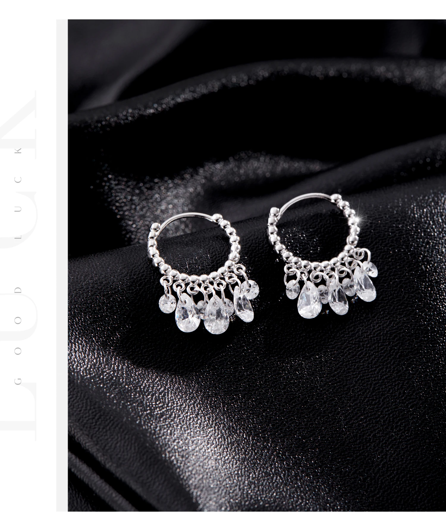 MODIAN 925 Sterling Silver Luxury Geometric Stunning Clear CZ Hoop Earrings Fashion Sparkling Dangle Ears For Women Fine Jewelry