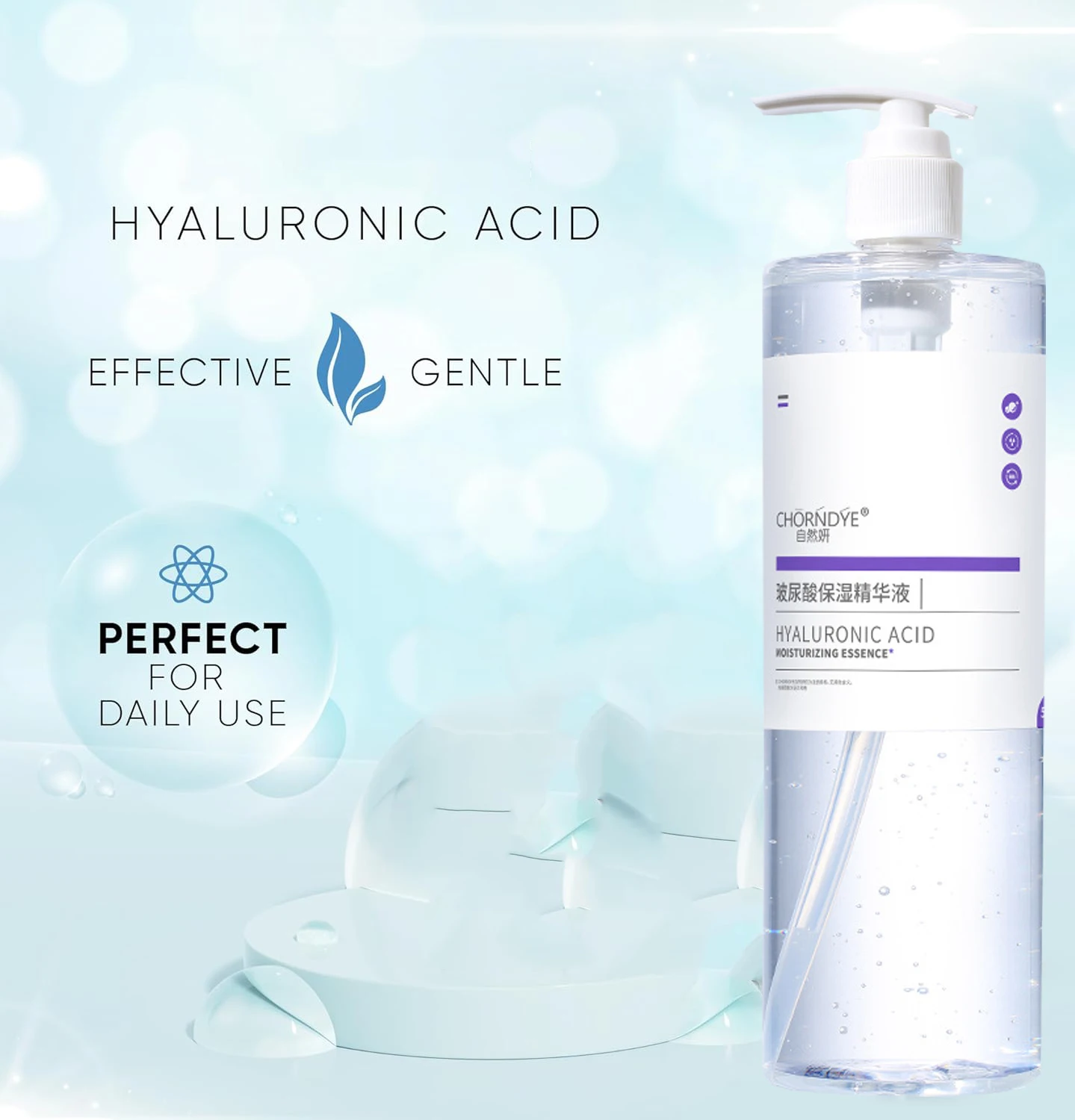 500ml Hyaluronic Acid Deep Hydration Cooling for Face,Hydration Booster,Refreshing Lightweight Texture Korean Glass Skin Care