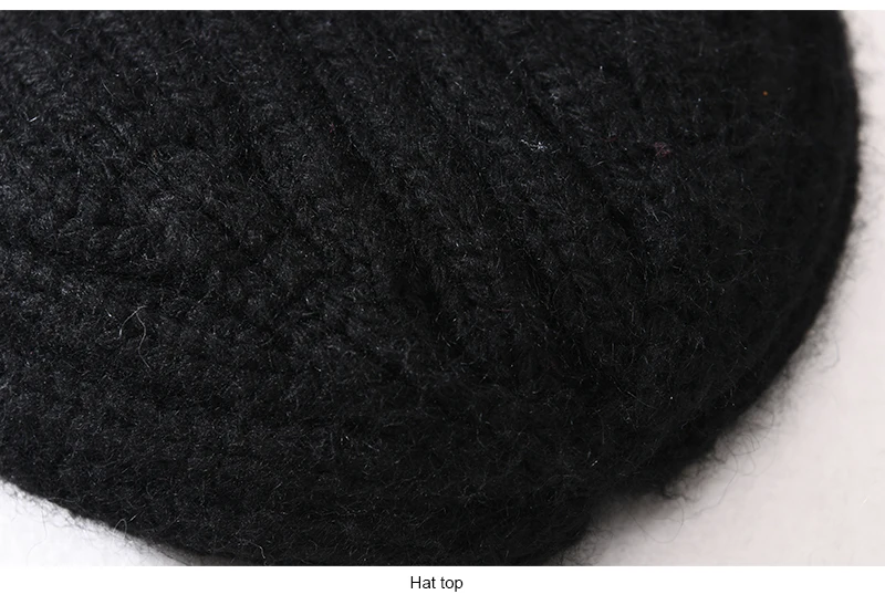 Winter Silk Satin Lined Beanie Hats Women Men Unisex Thick Chunky Cap Striped Warm Soft High Quality Cashmere Knitted Beanie Hat