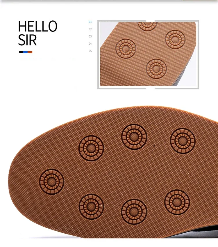 Men's Business Leather Shoes, Breathable & Comfortable, Soft Anti-slip Sole, for Driving, Outdoor Use & Daily Commute-XH202