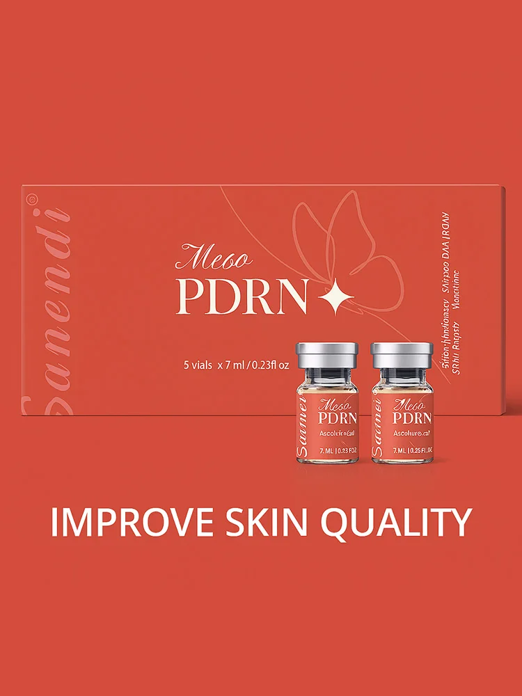 Sanendi PDRN Glutathione VITAMIN C Skin Sensitive muscle Brightening and anti-aging use Derma pen 7ml x5 vials