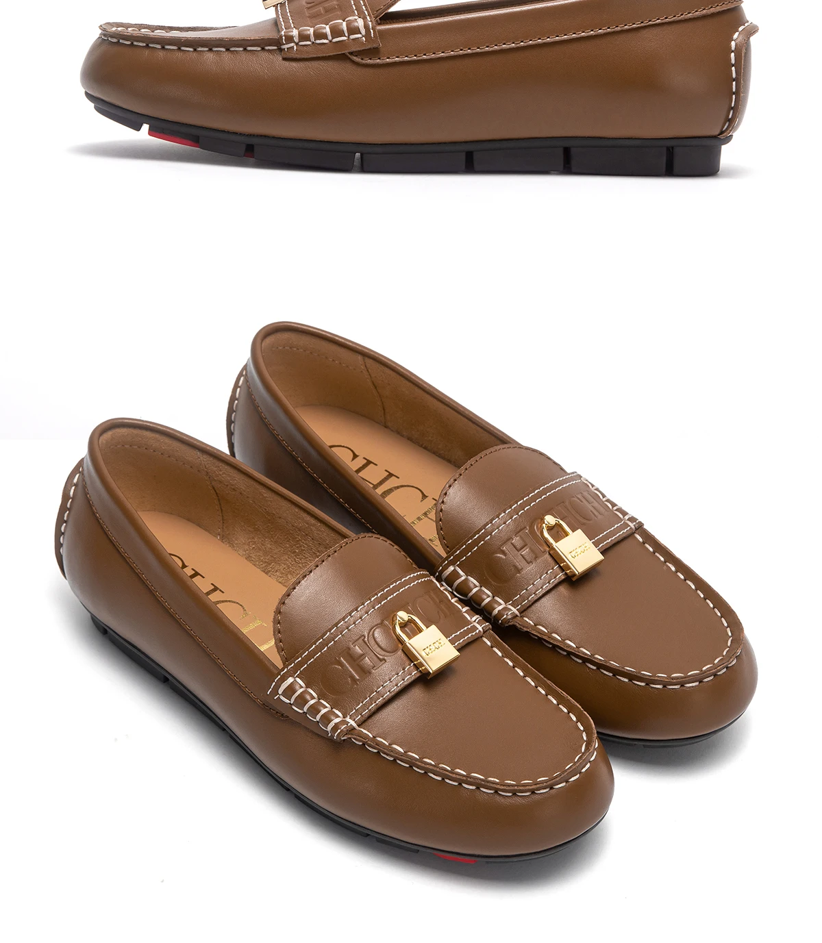 CHCH Women's Loafers Shoes 2026 New Business Shoes Women's Casual Leather Shoes