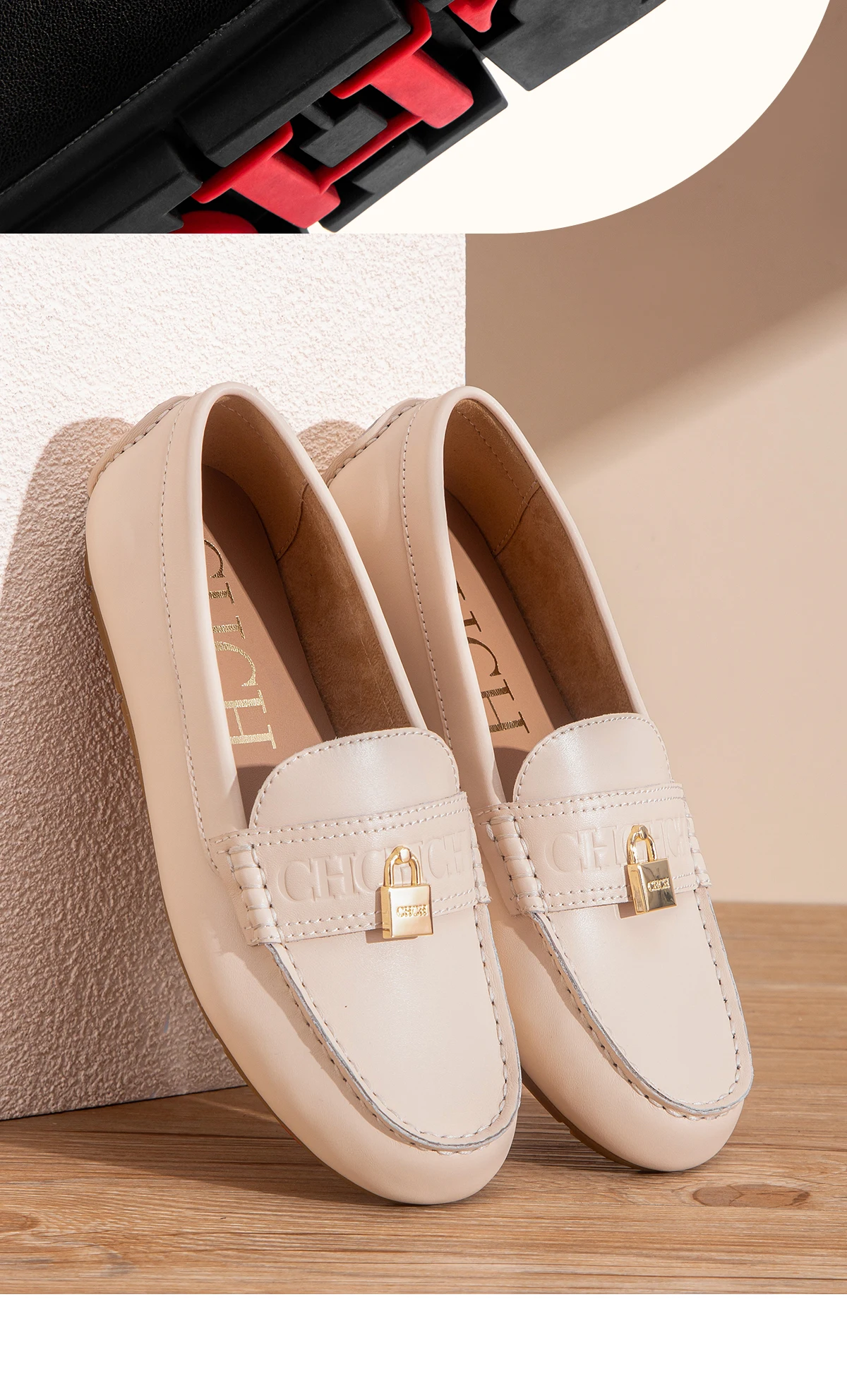 CHCH Women's Loafers Shoes 2026 New Business Shoes Women's Casual Leather Shoes