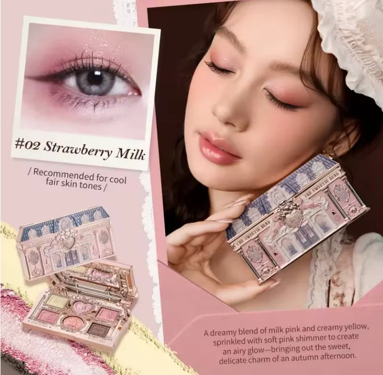 Flowerknows Makeup Set All In Flower Knows Little Angel Highlighter Powder Blush Strawberry Rococo Lip Gloss Perfume Kit