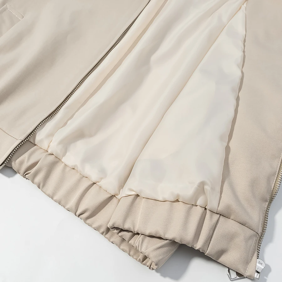 Women Fashion Casual Shorts Sets Female Zipper Jacket Long Sleeve Lapel Short Coats And Lady Chic Streetwear Balloon Shorts