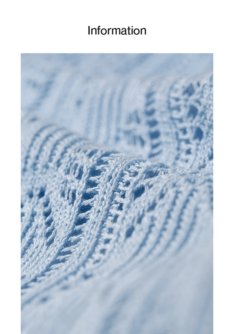 TOYOUTH Women Lyocell Linen Knit Top 2026 Spring New Hollow-Out Vintage Romantic Trumpet Sleeve Blouse