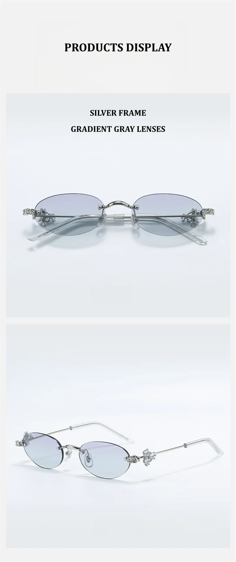 Chashma Prescription Glasses Rimless Optical Myopia Eyewear Student Fashion Stainless Steel Eyeglasses Optical Frames for Women