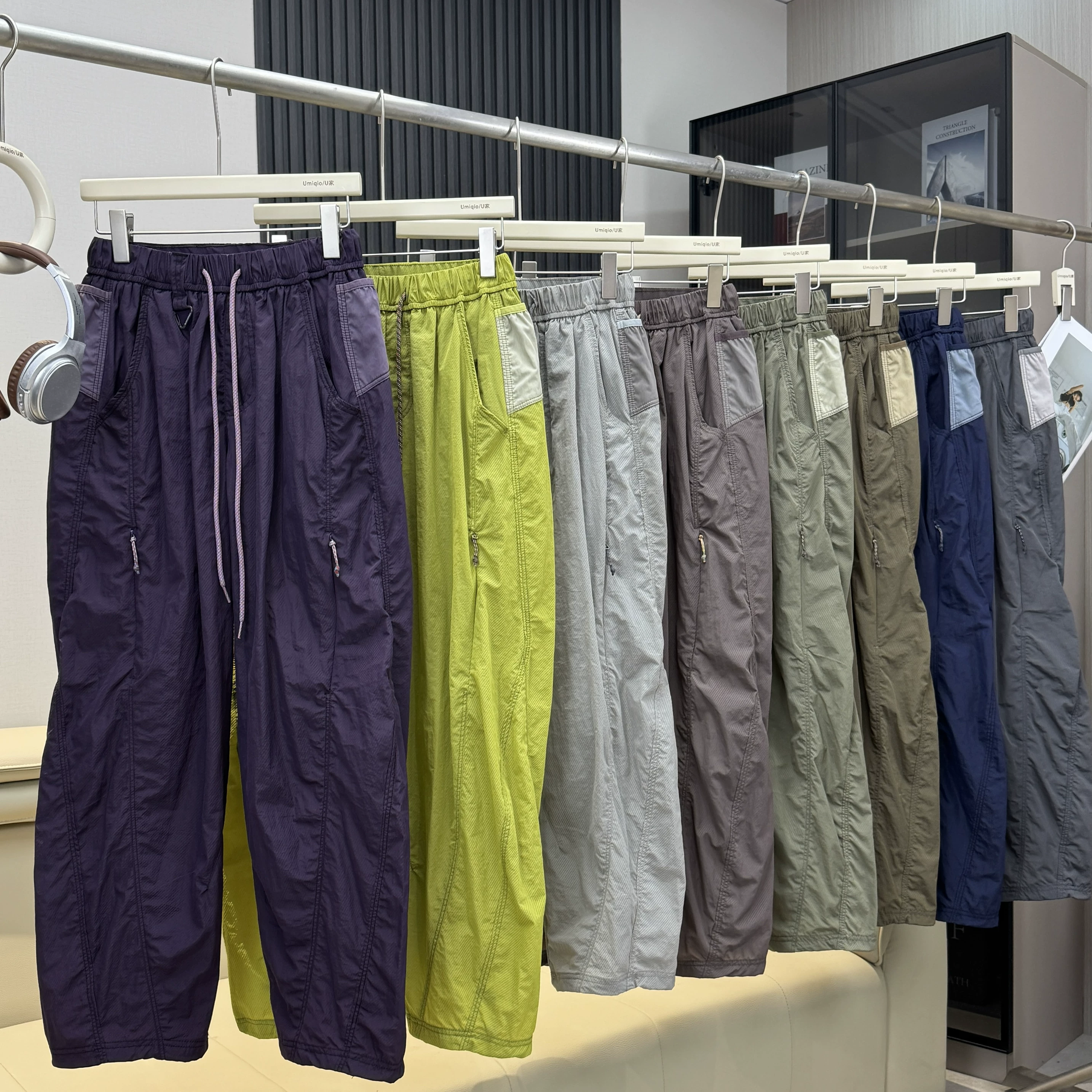 Outdoor Sports Casual Track Pants Men Women Lightweight Hiking Breathable Waterproof Quick Dry Loose Techwear Cargo Pant Trouser